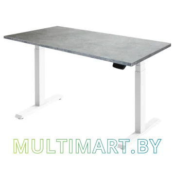 Стол для работы стоя ErgoSmart Ergo Desk Pro 1360x800x36 мм (бетон чикаго светло-серый/белый)